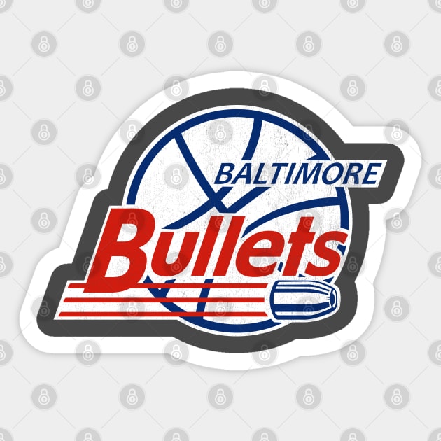 Defunct - Baltimore Bullets Basketball Sticker by LocalZonly
